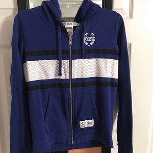 PINK zip up sweater with hood